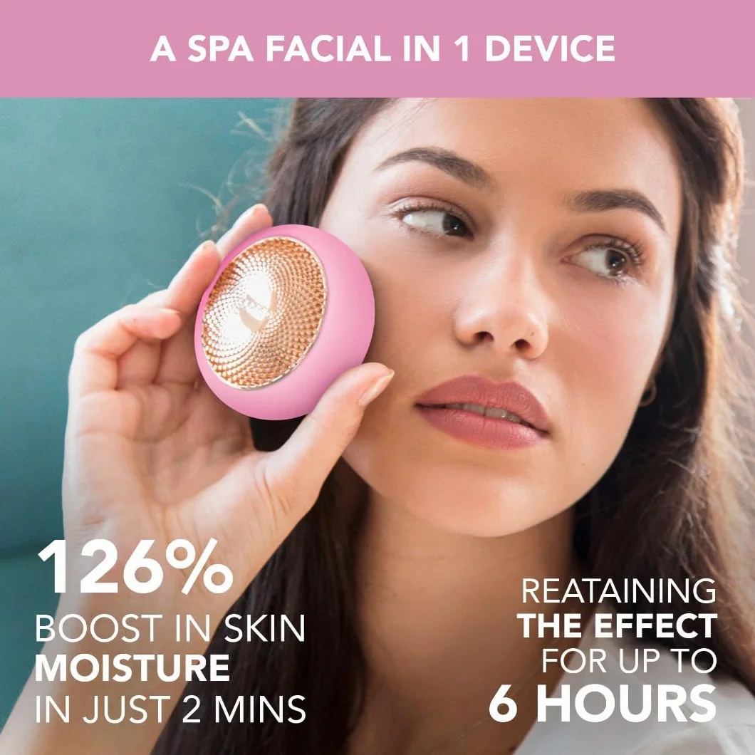 FOREO UFO 2 Mascarilla LED Facial Espectro Completo Terapia Luz Led Crioterapia Masajeador Pearl Pink