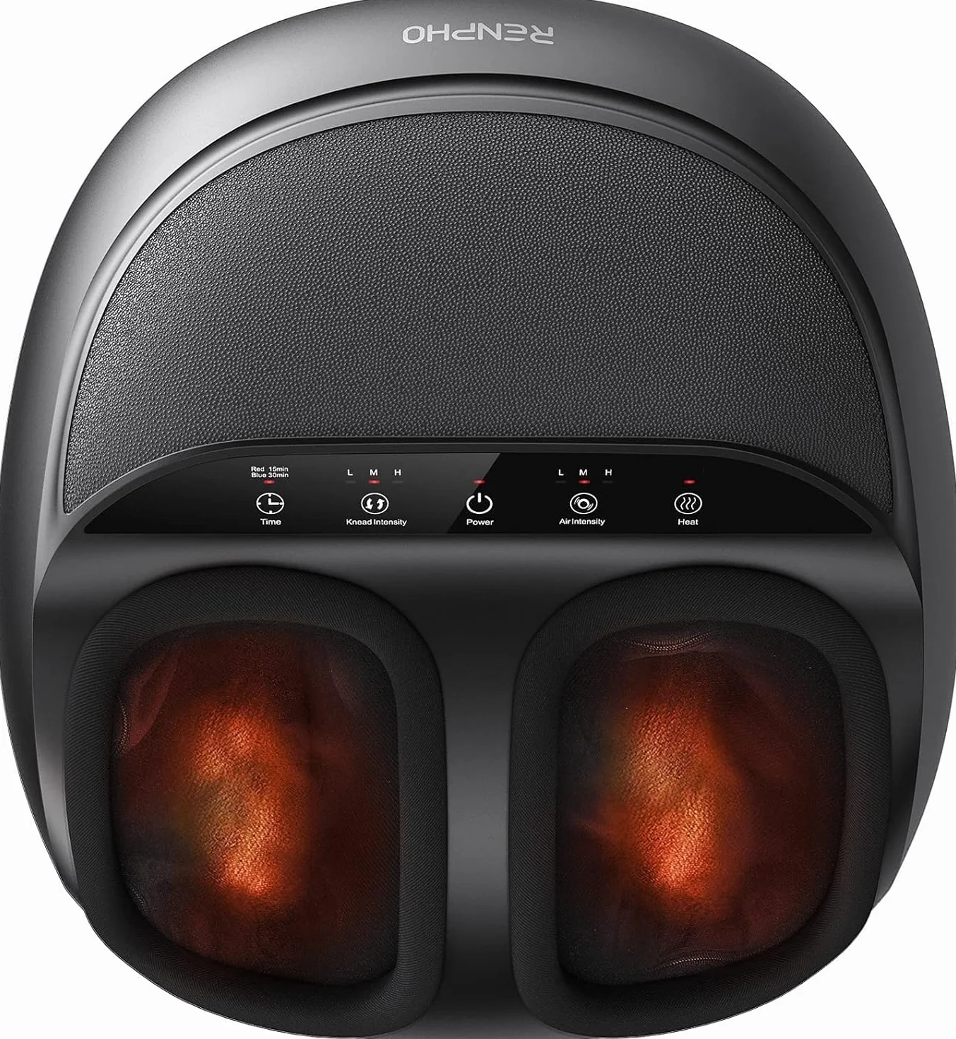 RENPHO Masajeador de Pies Eléctrico Shiatsu con Calor, Amasado, Compresión de Aire, Talla 46, Negro