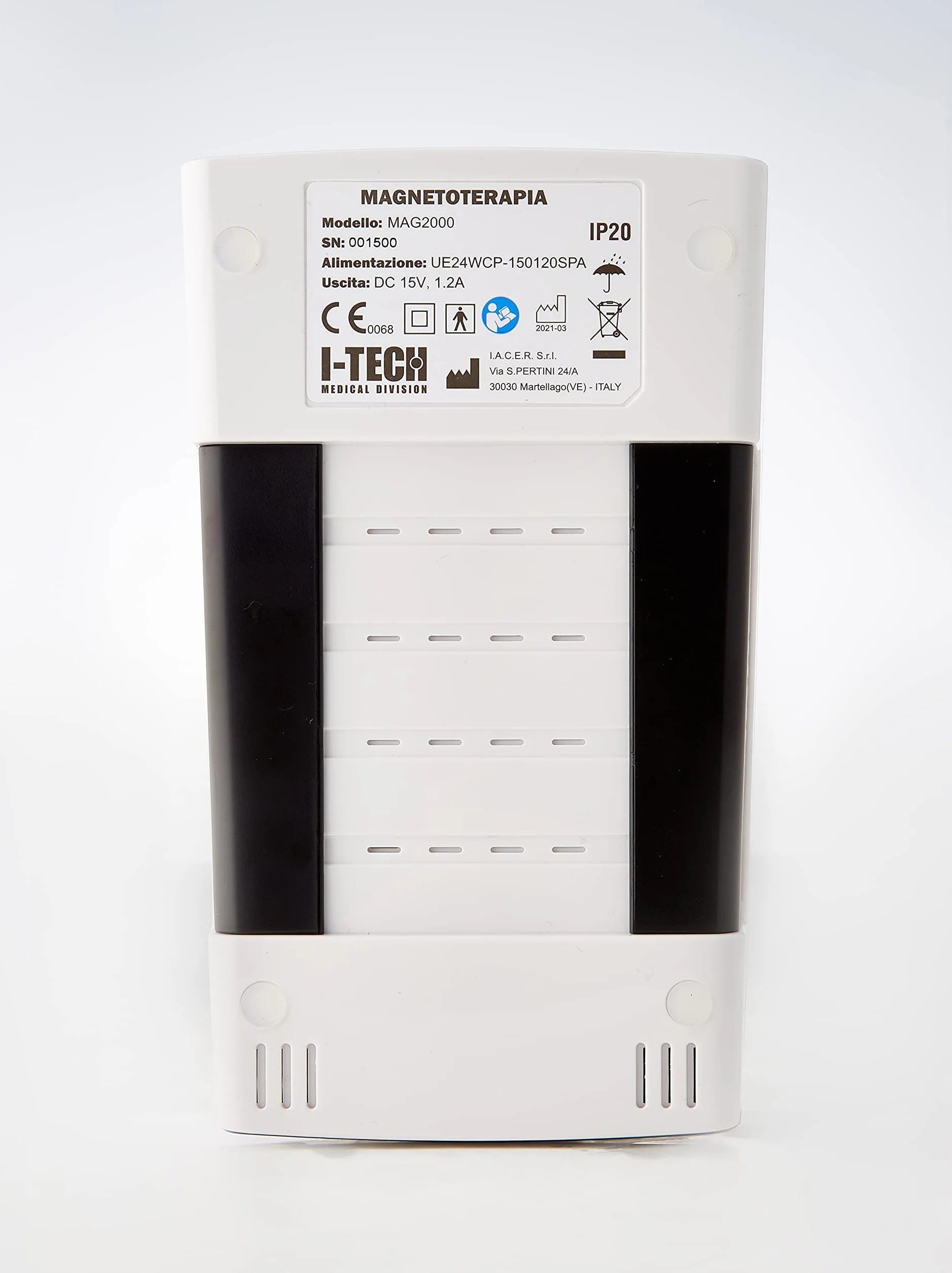 I-TECH MAG 2000, para Magnetoterapia Doméstica y Profesional, 2 canales de 150 Gauss cada uno, 35 Programas, Banda Elástica con 3 Solenoides, Bolsa de Transporte, Fuente de Alimentación y Manual