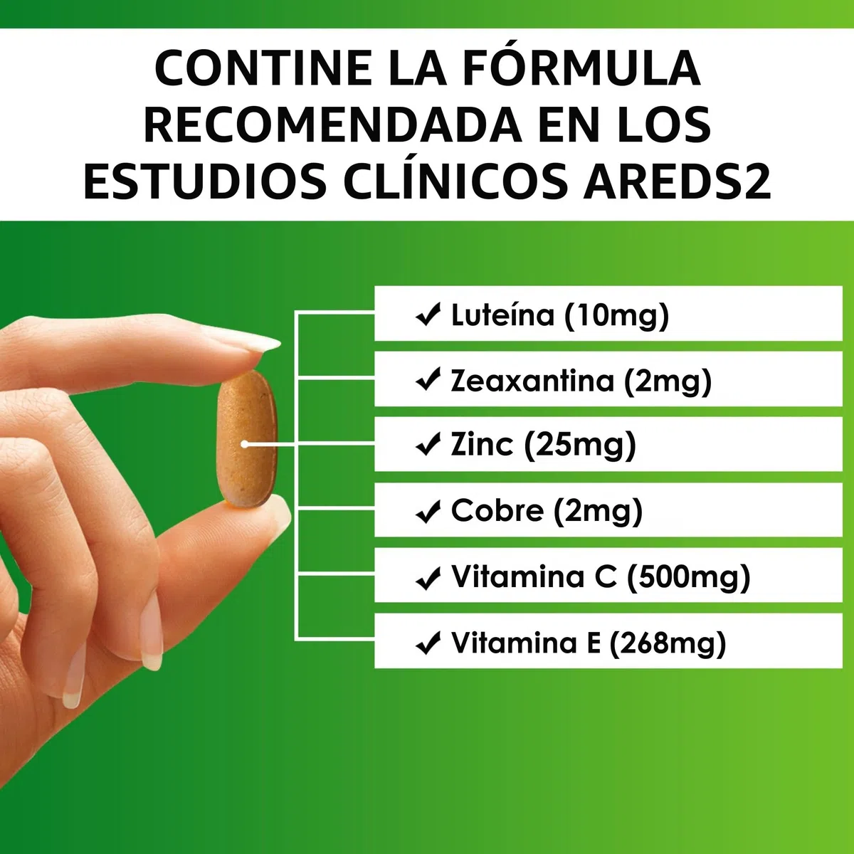 Vision Defender AMD Vitaminas para los ojos AREDS2 – Fórmula AREDS 2 exacta con luteína y zeaxantina, vitaminas C y E, zinc 25 mg y cobre – 90 comprimidos veganos para el apoyo de la salud visual