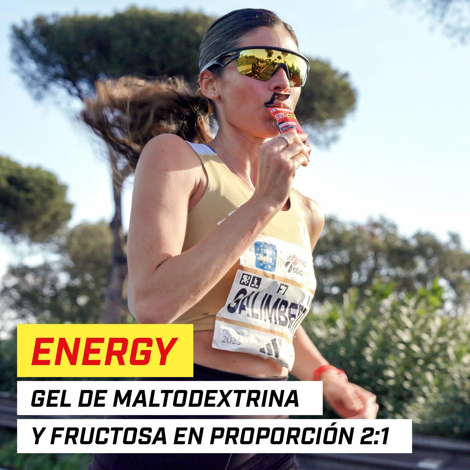 Enervit Carbo Gel C2:1PRO con Sodio, Gel Energético 40g Carbohidratos, Sabor Lima, Sin Gluten, 24 Pack x 60ml
