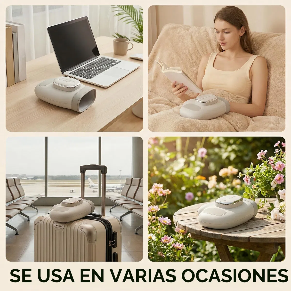 Masajeador de mano artrosis, masajeador de mano, masajeador de mano eléctrico, 3 modos y 5 varillas, con termoterapia, amasado similar a las manos humanas, regalos para familiares y amigos