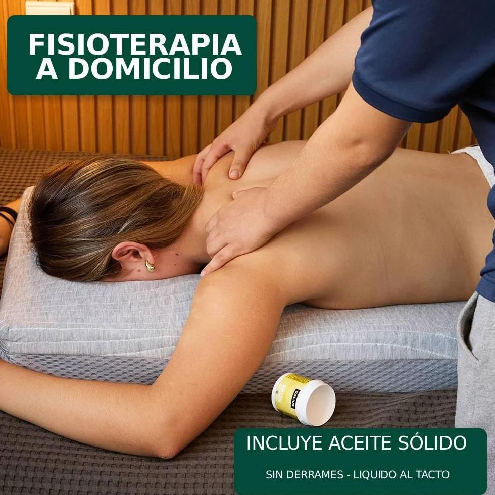 Colchón de Masaje Cervical Espalda Lumbar con Hueco Facial Ergonómico Espuma Firme Funda Lavable Incluye Aceite 100 ml
