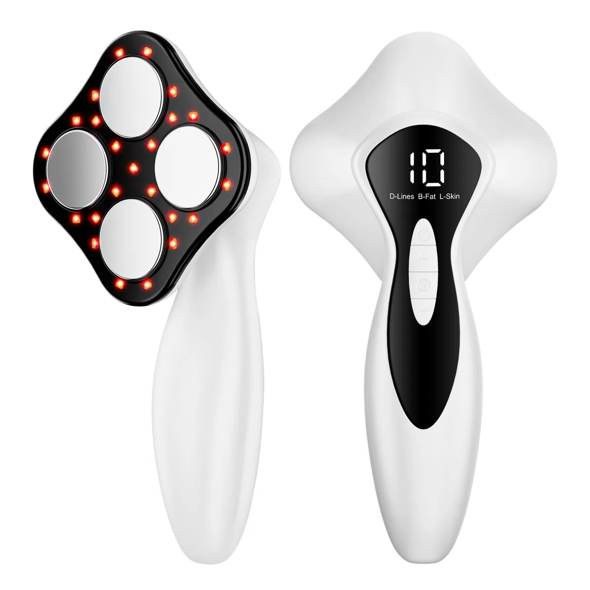 Masajeador Anticelulítico Profesional, 3 en 1 Masajeador Anticelulítico Eléctrico Unisex para Cintura, Vientre, Brazos, Glúteos y Piernas (Blanco)