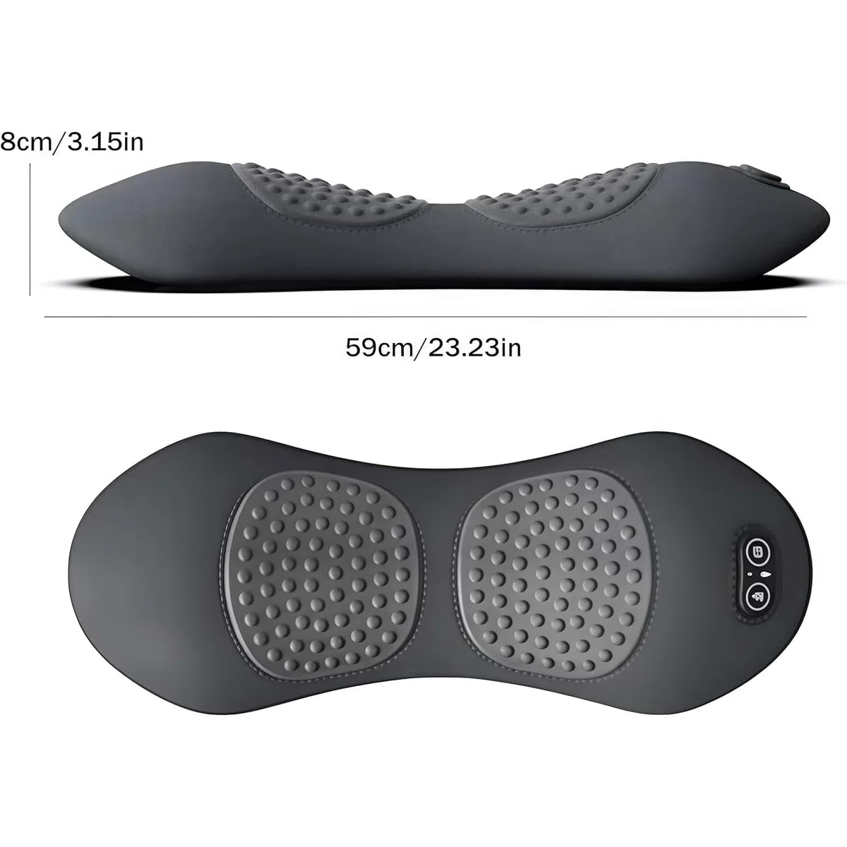 Dr. Vitalex OrthoFlex Pro 2025 - Masajeador de espalda eléctrico con calor, vibración y soporte lumbar para el dolor de espalda y alivio de la columna vertebral, ideal (negro)