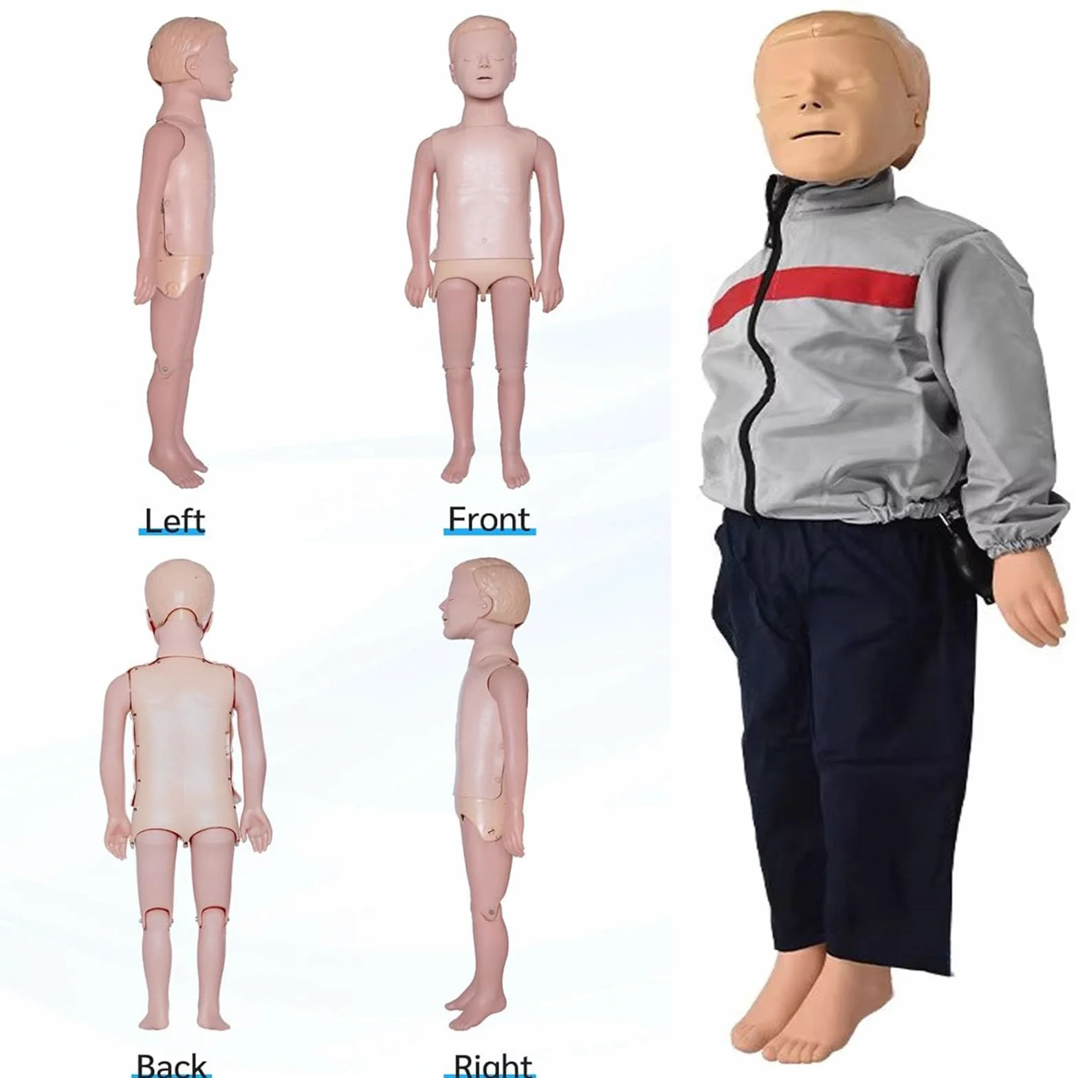 ELZEM Maniquí de Entrenamiento de CPR Niños Primeros Auxilios RCP de Cuerpo Completo Simulador de maniquí de Entrenamiento para Centros de Formación Docente y Práctica de Enfermería A