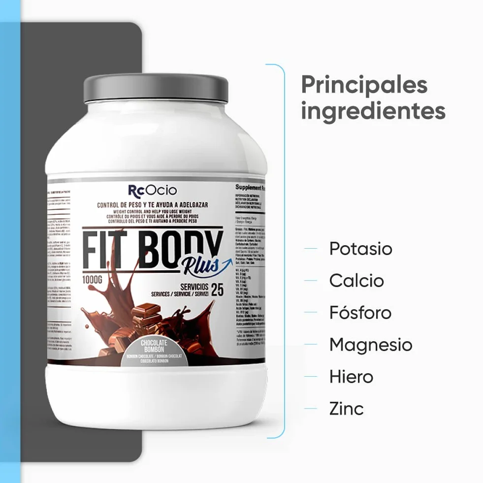 Batidos Sustitutivos de Comida con Proteínas y Colágeno para Control de Peso - Chocolate, Vainilla, Fresa