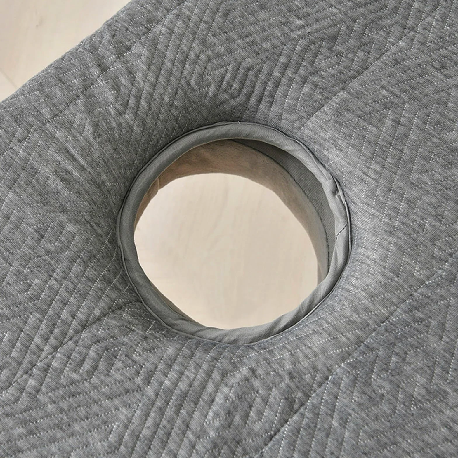 Colchón para Camilla de Masaje con Apertura, Antideslizante y Transpirable en Espuma de Látex para Salón de Belleza, Trasplante de Pestañas, Spa y Tatuajes(Gray,60 X 180 X 4 cm)
