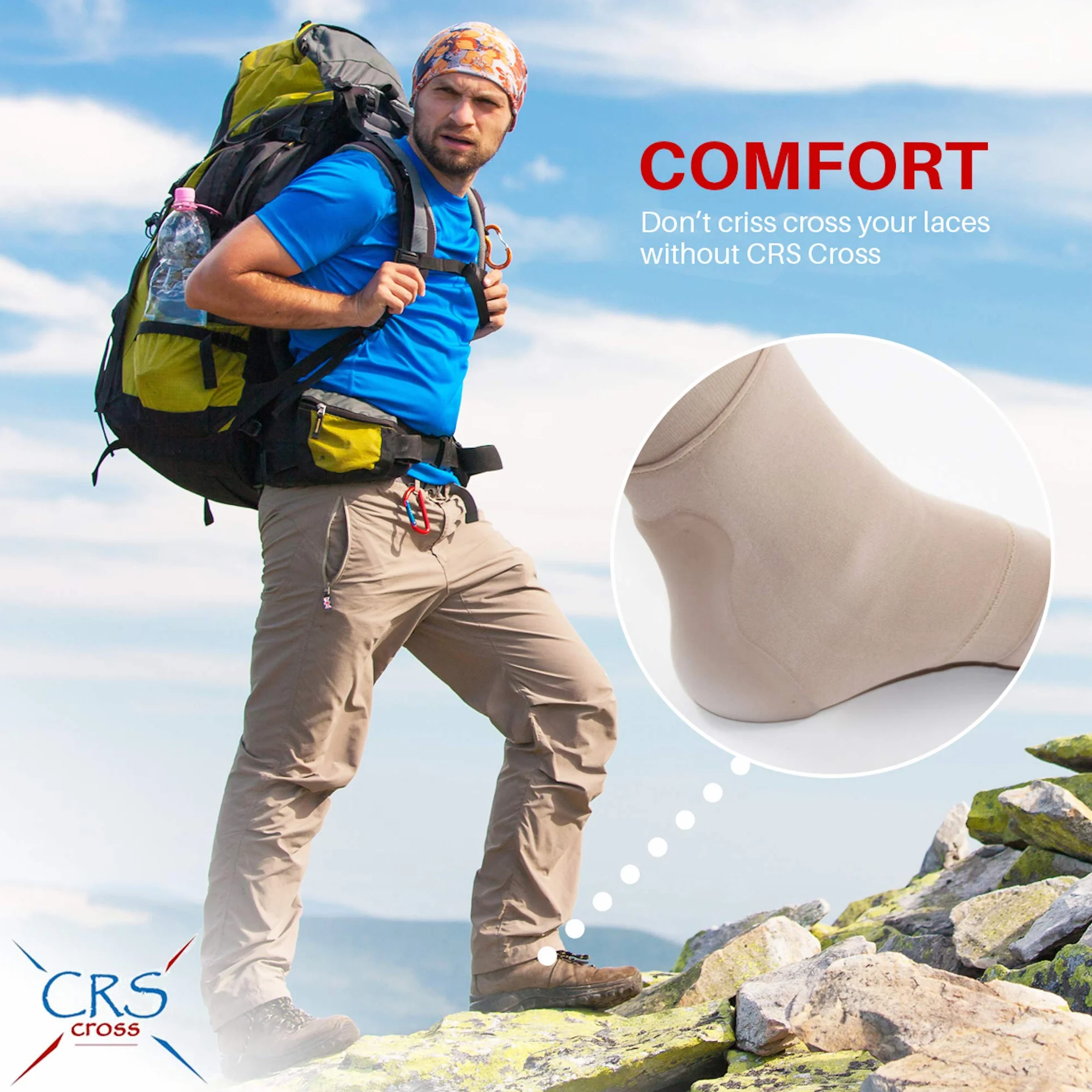 CRS Cross Mangas de gel para talón de Aquiles 1 par calcetines compresión acolchados amortiguación protección