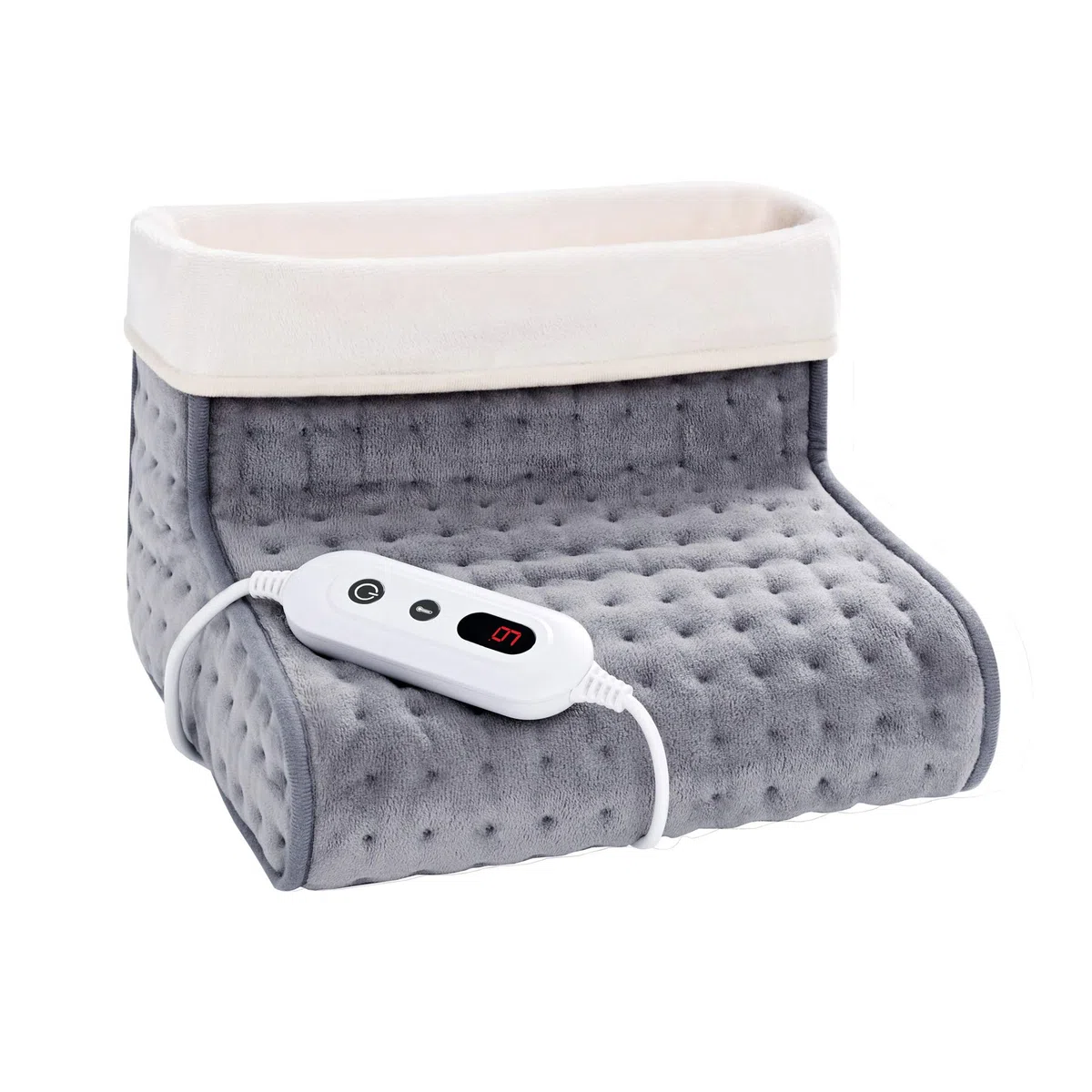 Promed – Calentador de pies eléctrico con 6 niveles de calor y turbo de 100 W – Calentador de pies con apagado automático y forro interior lavable – Espacio para pies suave hasta la talla 46