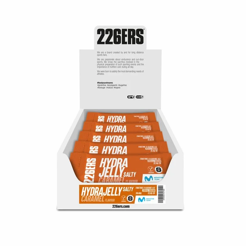 226ERS Hydrajelly Gel Energético Textura Gelatina 30 x 40g Glucosa Fructosa Caramelo Salado