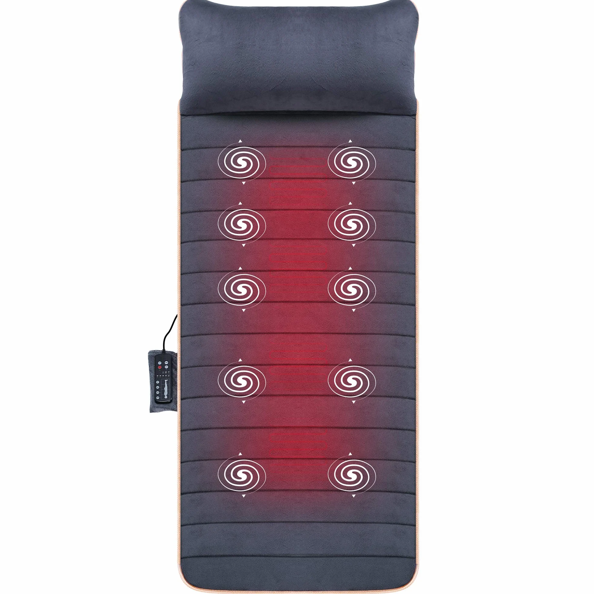 SNAILAX Colchón de Masaje Térmico con Vibración, 10 Motores Vibrantes, Masaje de Cuerpo Completo con Calor