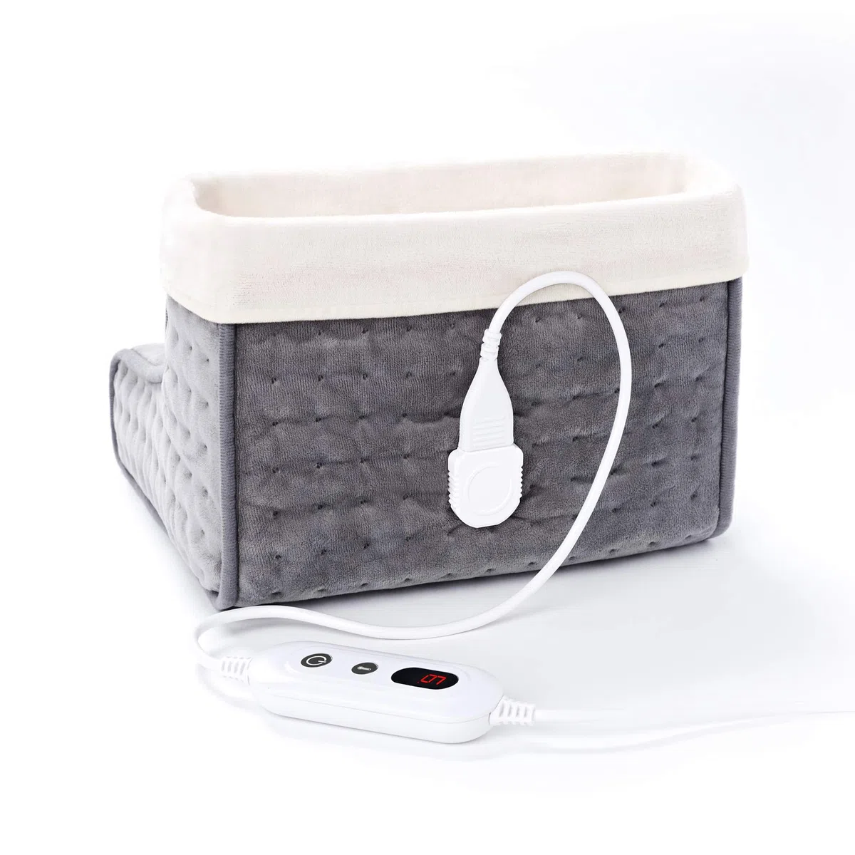 Promed – Calentador de pies eléctrico con 6 niveles de calor y turbo de 100 W – Calentador de pies con apagado automático y forro interior lavable – Espacio para pies suave hasta la talla 46