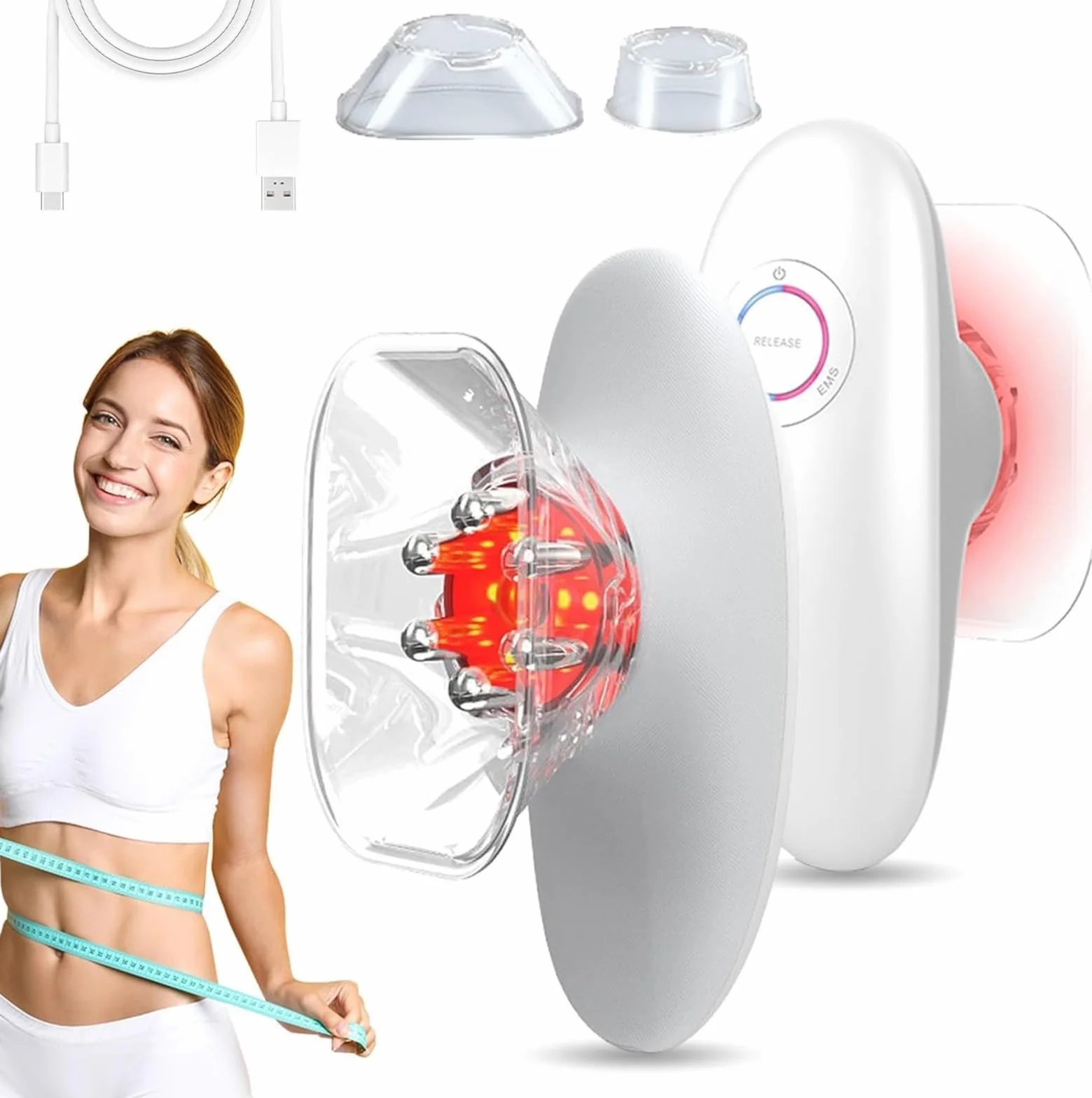 Sculpiflex Kit 2026 3 en 1 Dispositivo de Celulitis, Removedor de Grasa Eléctrico, Masajeador con Ventosas