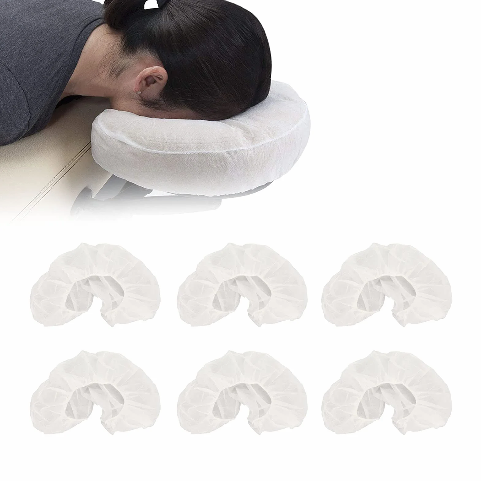 Fundas Desechables para Reposacabezas de Masaje en Forma de U, Tamaño Universal, 50 Piezas