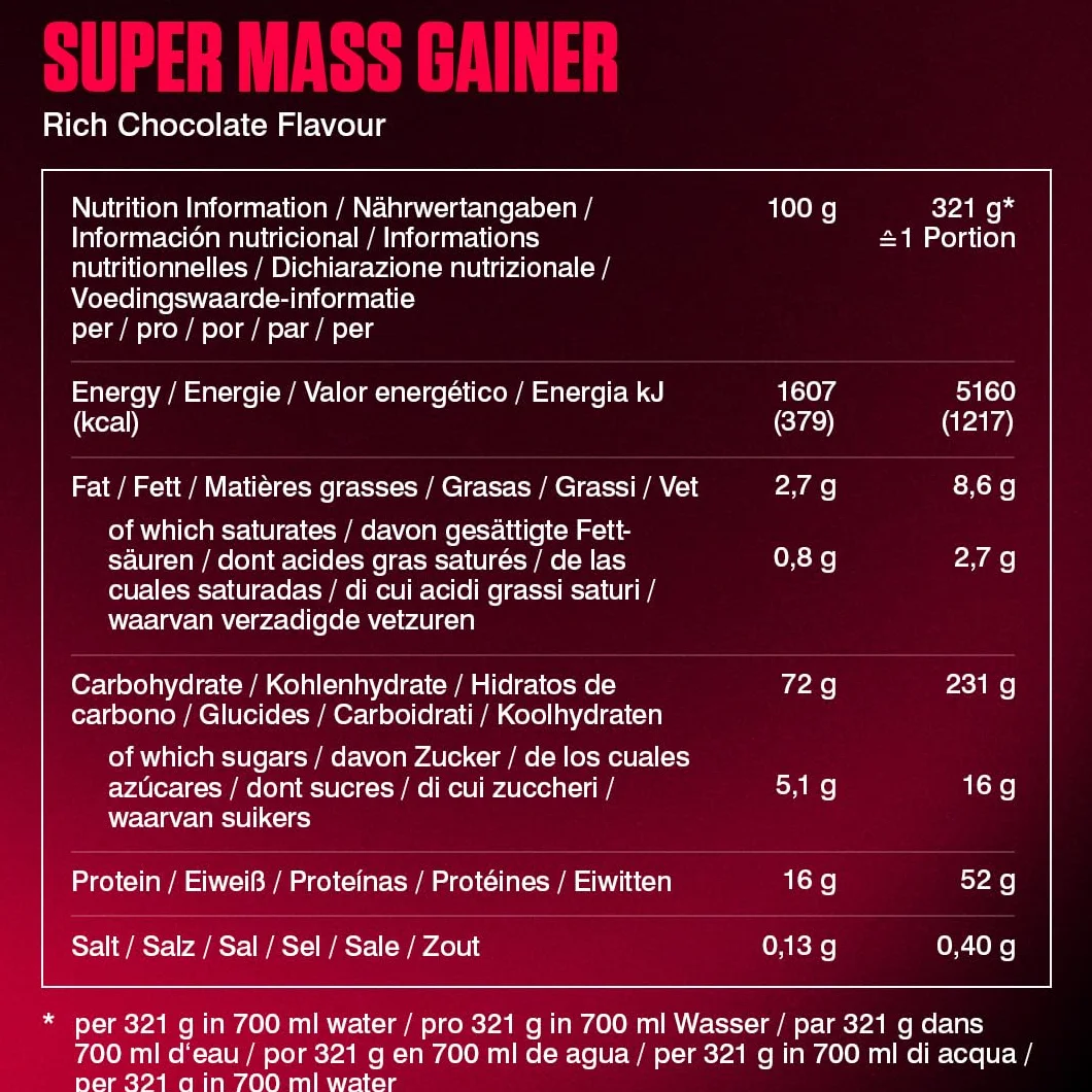 Dymatize Super Mass Gainer Rich Chocolate 2943g Polvo Para Ganar Peso