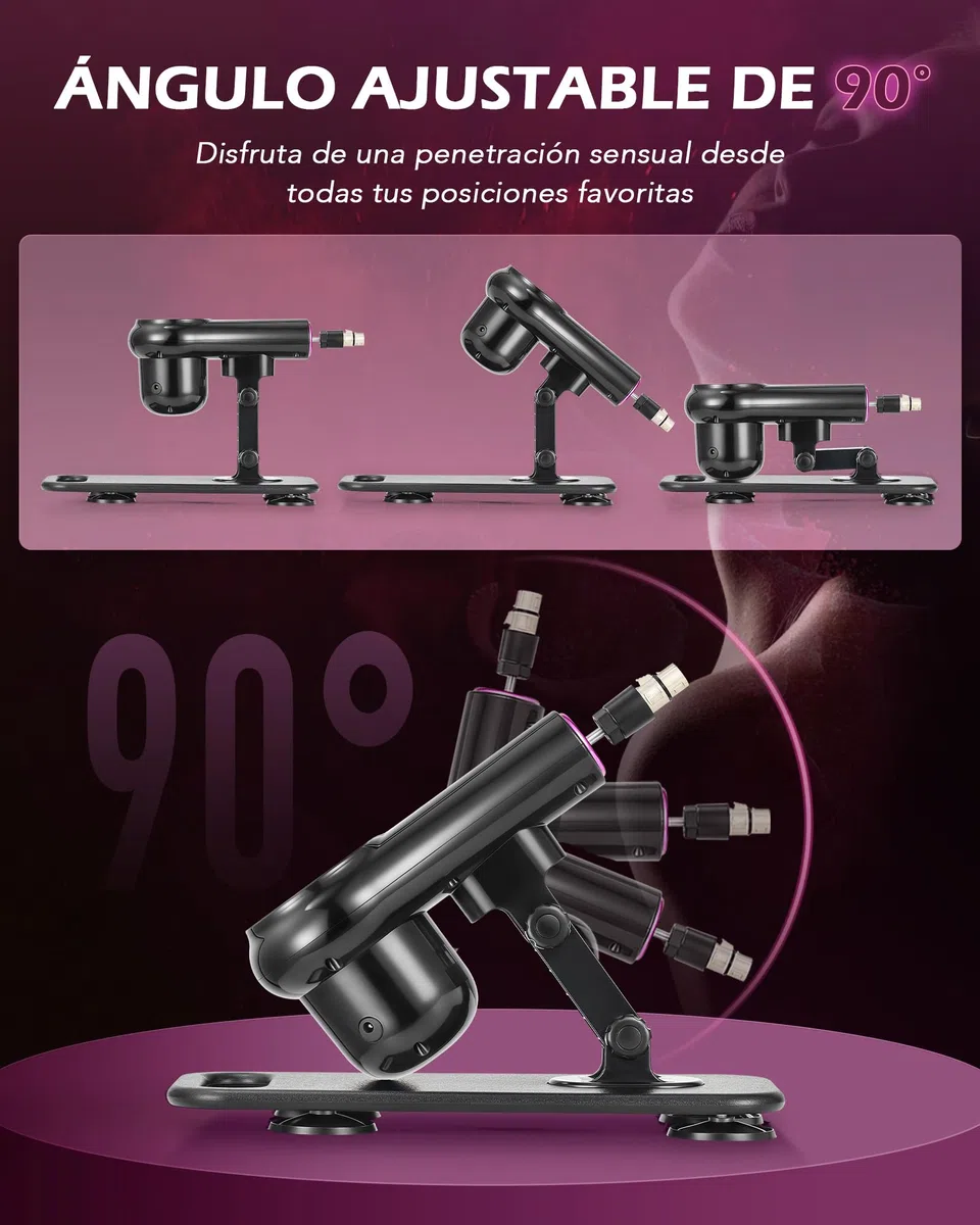 SENSUA Máquina Sexual Automática Máquina Sexual con Empuje con 7 Accesorios y Control Remoto, Diseñada para Mujeres, Hombres y Parejas, Sex Machine Ajustables para Masaje Vaginal, Anal y Masturbación