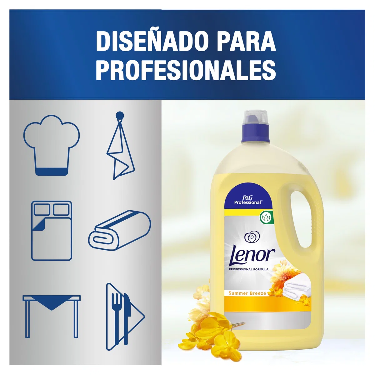 Lenor Professional Suavizante Ropa Potenciador Concentrado 12 L (3 X 4L) 600 Lavados Brisa De Verano
