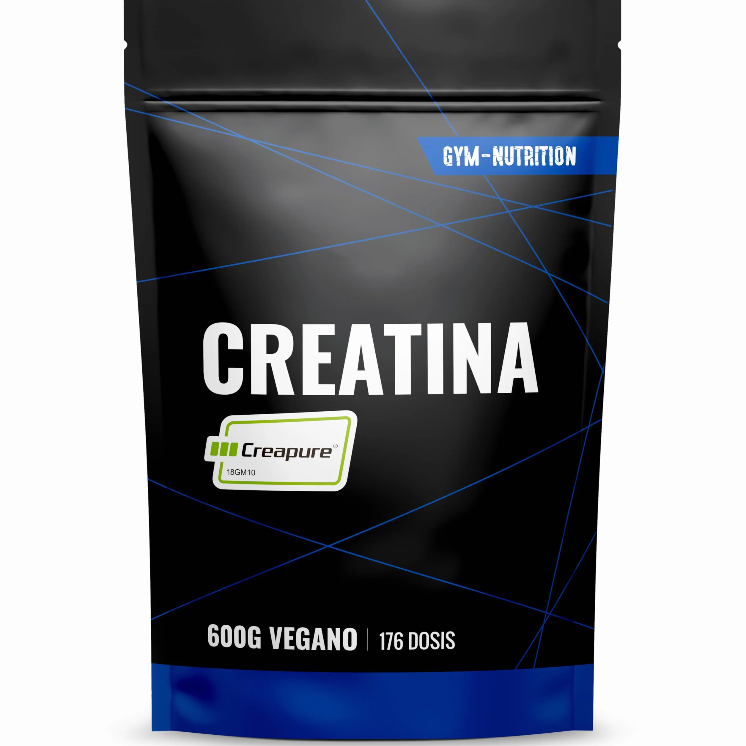 Creatina Monohidratada Creapure® 600 g Polvo Vegano Envasado en Alemania