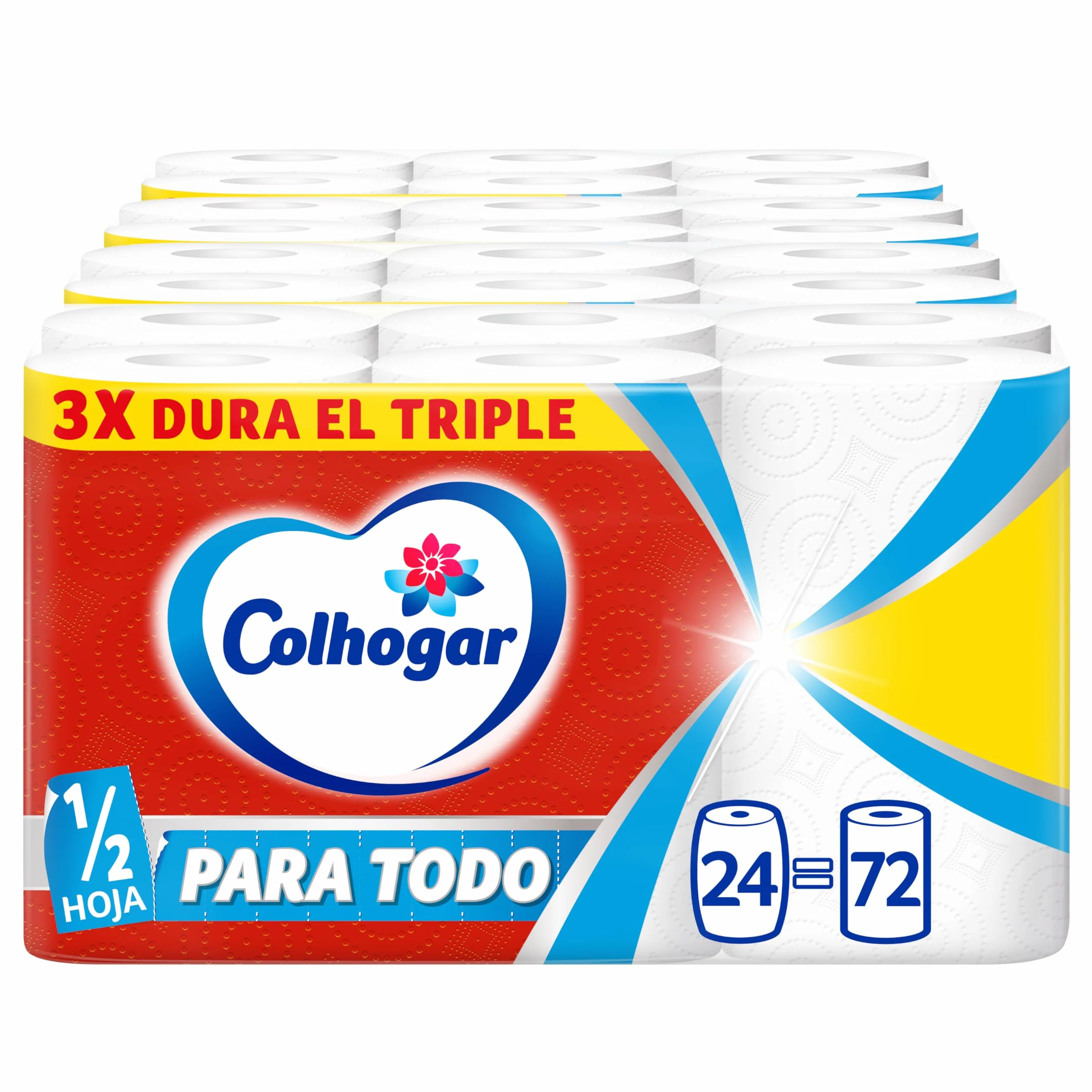 Colhogar Paratodo Rollos x24 - 72 Rollos de Cocina Multiusos Absorbente