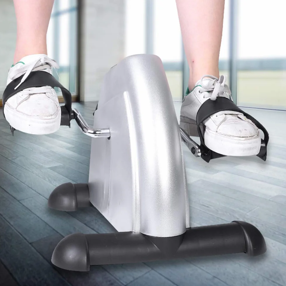 Mini Ejercitador Portátil con Monitor Digital Pedal Estacionario para Manos y Pies Entrenamiento Cardiopulmonar Rehabilitación Fisica