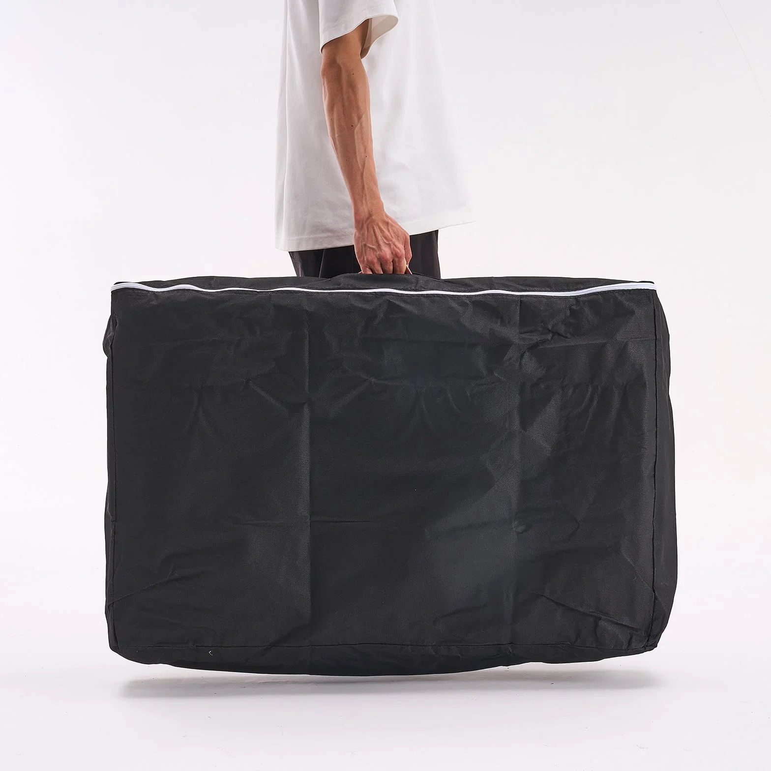 YOUNIKE Camilla de Masaje Plegable Portátil 2 Zonas Ajustable Altura Beige
