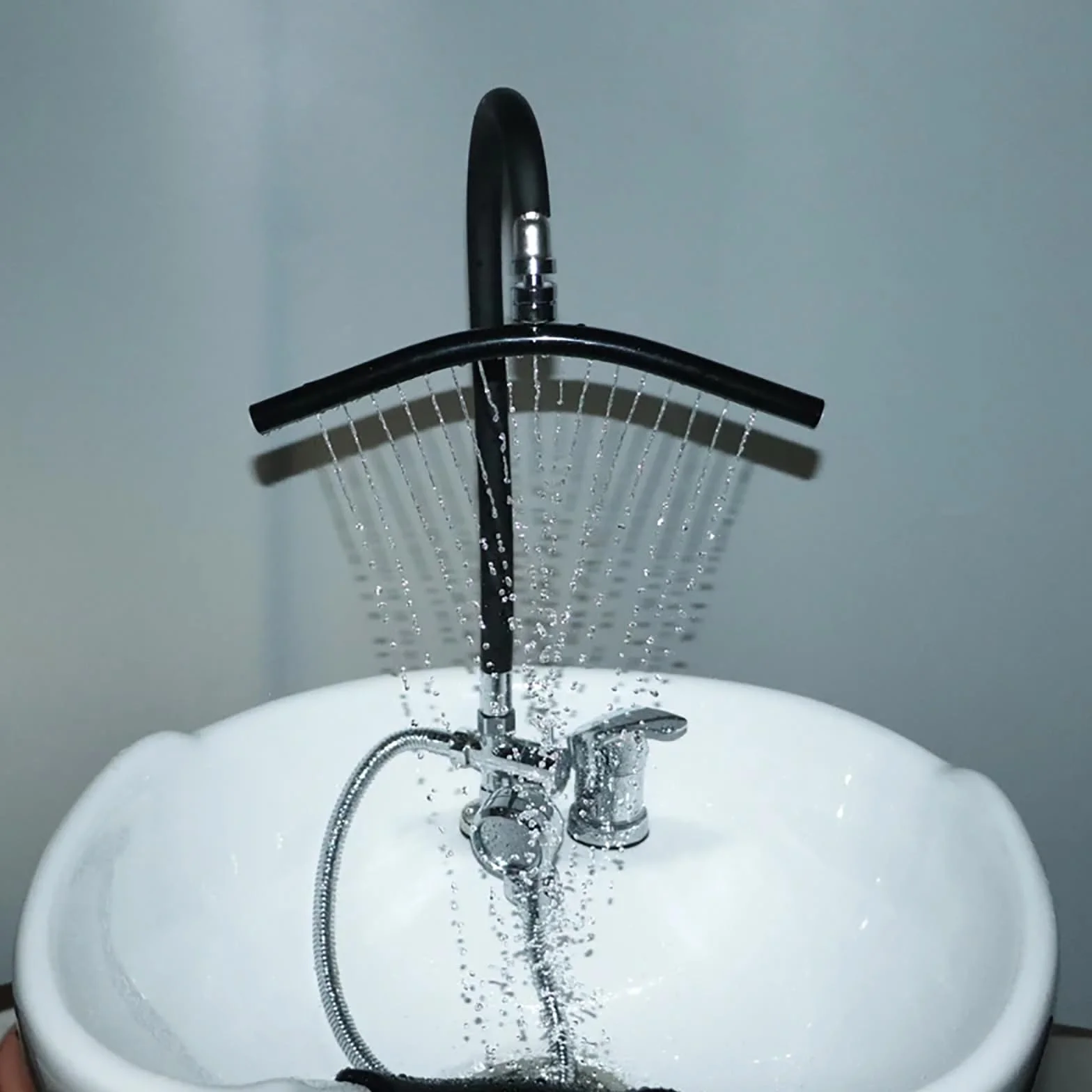 Ducha en Cascada para Champú Lavabo Estación de Cabello Salón de Belleza