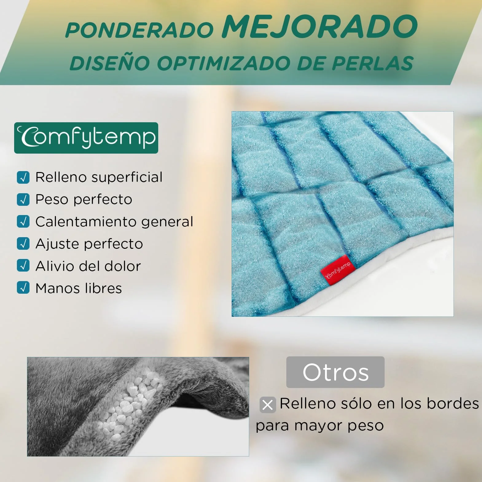 Comfytemp Almohadilla Térmica Cuello, 9 Niveles de Calor, 11 Temporizador, Apagado Automático, Lavable
