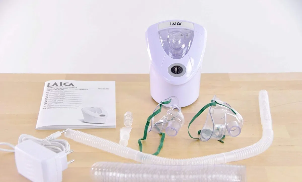 Laica Aerosol ultrasónico portátil MD6026 para adultos y niños, silencioso, blanco
