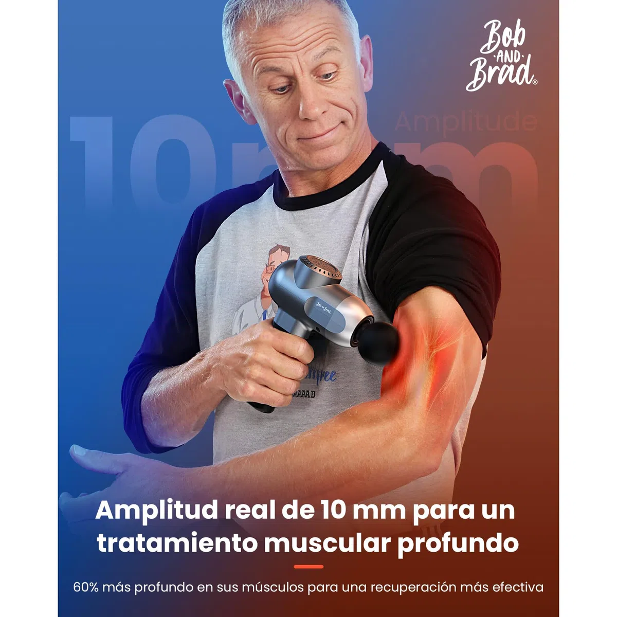 Bob and Brad C2 Pistola de Masaje con Terapia de Calor y Frío, Pistola Masajeadora de Tejido Profundo con Calor, para el Hogar, Gimnasio, Oficina, Recuperación, Alivio del Dolor y la Fatiga