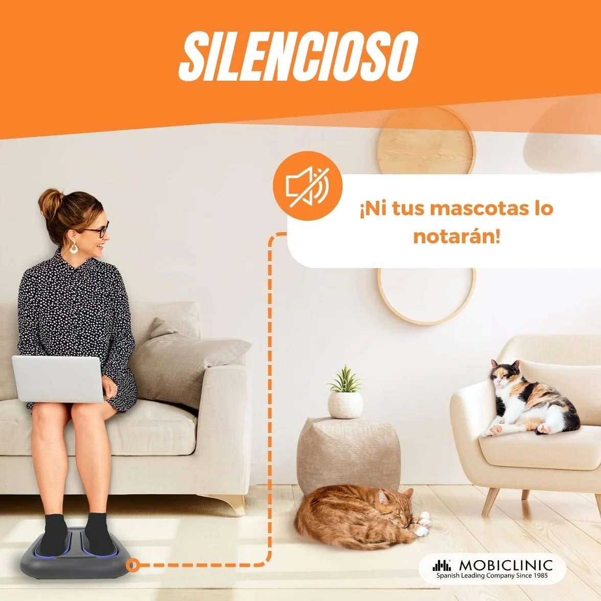 Mobiclinic Masajeador de pies Vibración 10 niveles velocidad 5 programas Control remoto