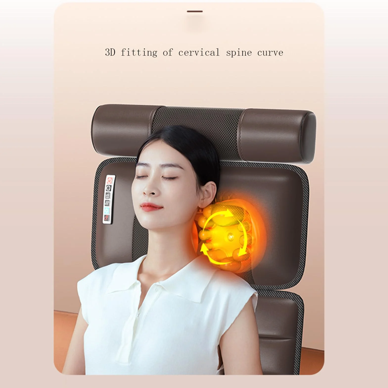 Almohadilla De Masaje Para Todo El Cuerpo, Almohadilla De Masaje De Vibración De 10 Motores, Con Almohada De Masaje Para El Cuello Extraíble Relajación De La Espalda, Cintura, Piernas Y Músculos