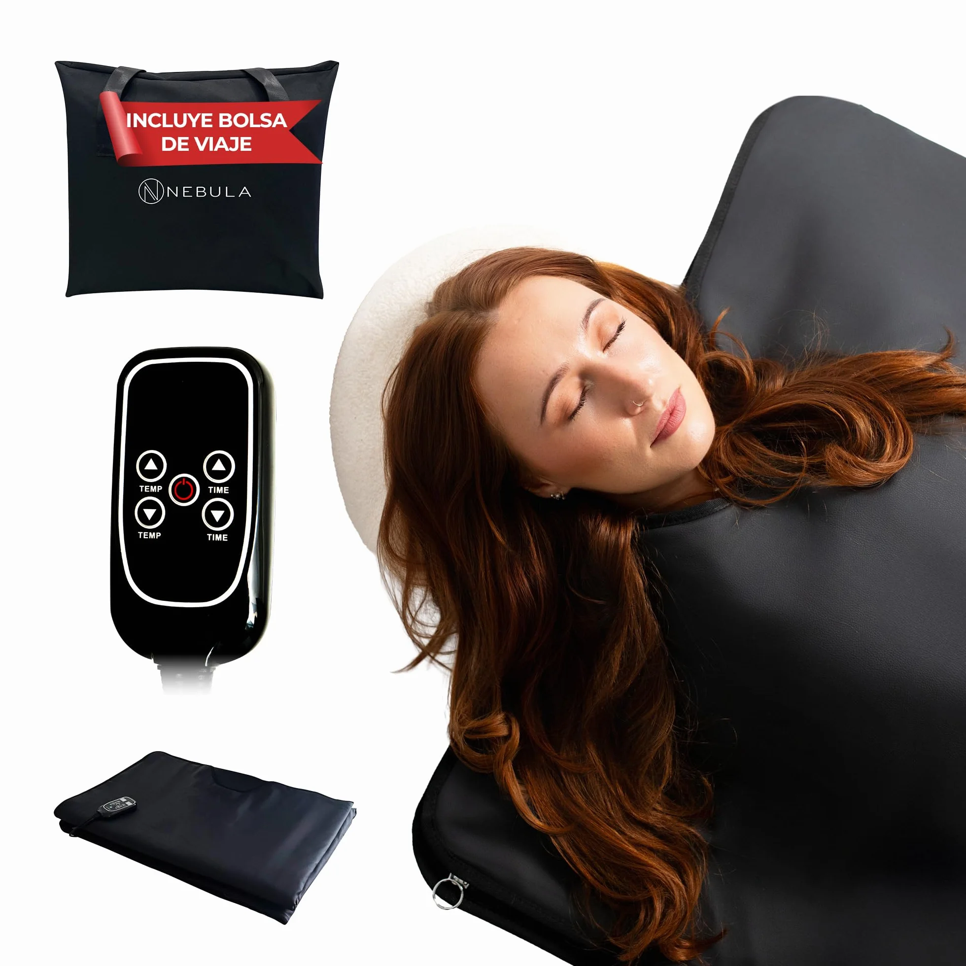 Nebula Manta Sauna Infrarroja 500W | Impermeable Portátil Home Spa Para La Recuperación Rápida, Relajación, Desintoxicación | Incluye Controlador De Mano Y Bolsa