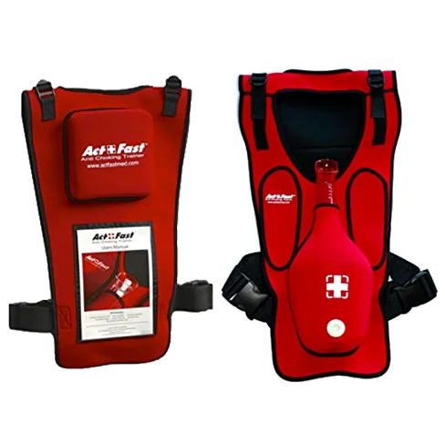 Act+Fast Anti Choking Trainer Red - Simulador de maniobra de Heimlich y Paquetes Interescapulares (Adulto)
