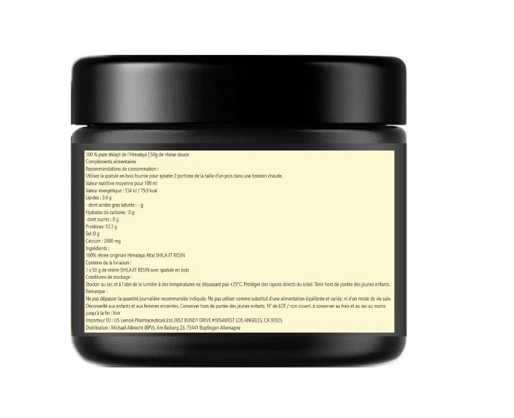 Altai Shilajit Resina, 50 g, más de 80 oligoelementos de las montañas de Altai
