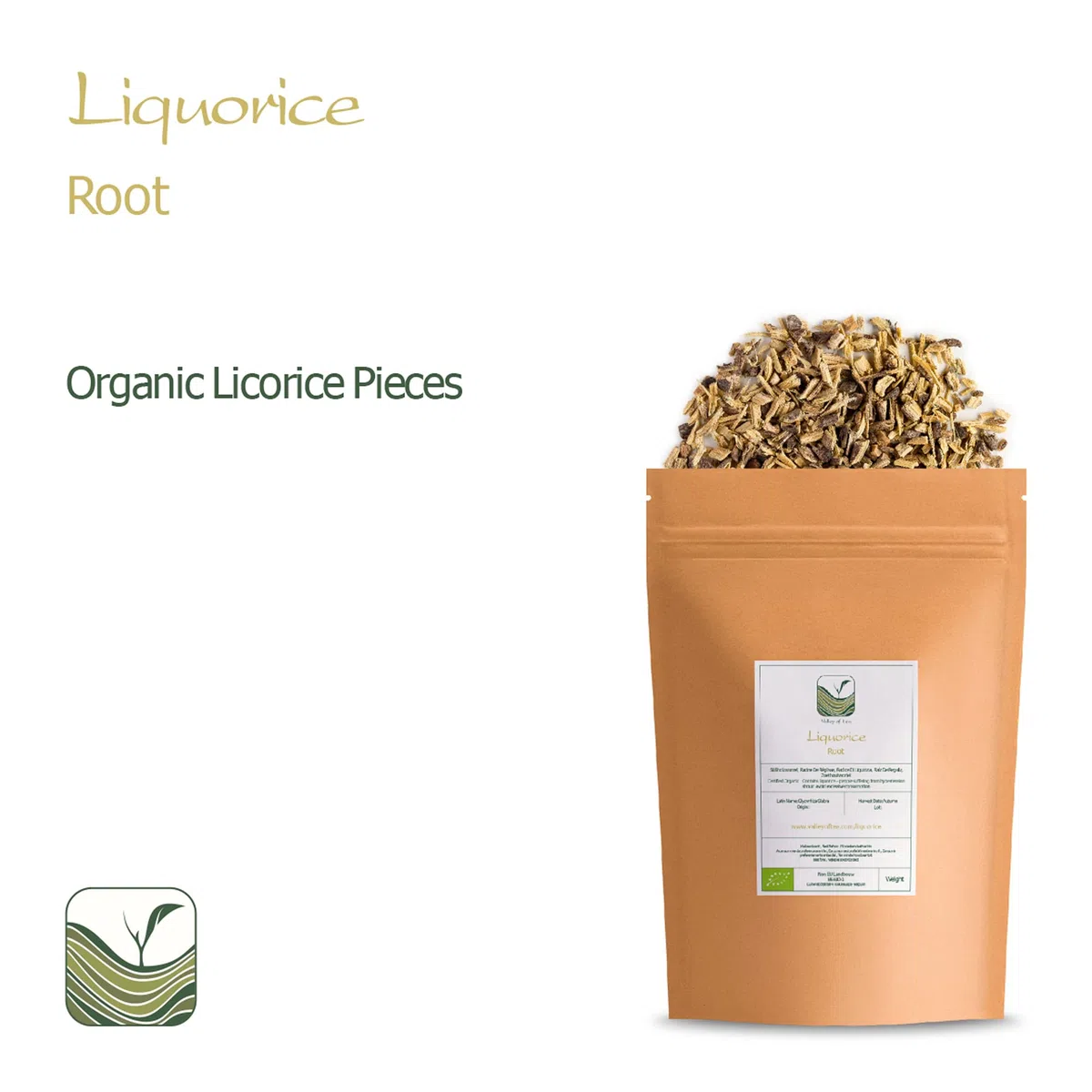 Regaliz Orgánico Infusión Raíz - Realza El Sabor De La Comida - Magnífica Infusión-Golosina - U Orozuz Raíces - Orosús Bio - Glycyrrhiza Glabra