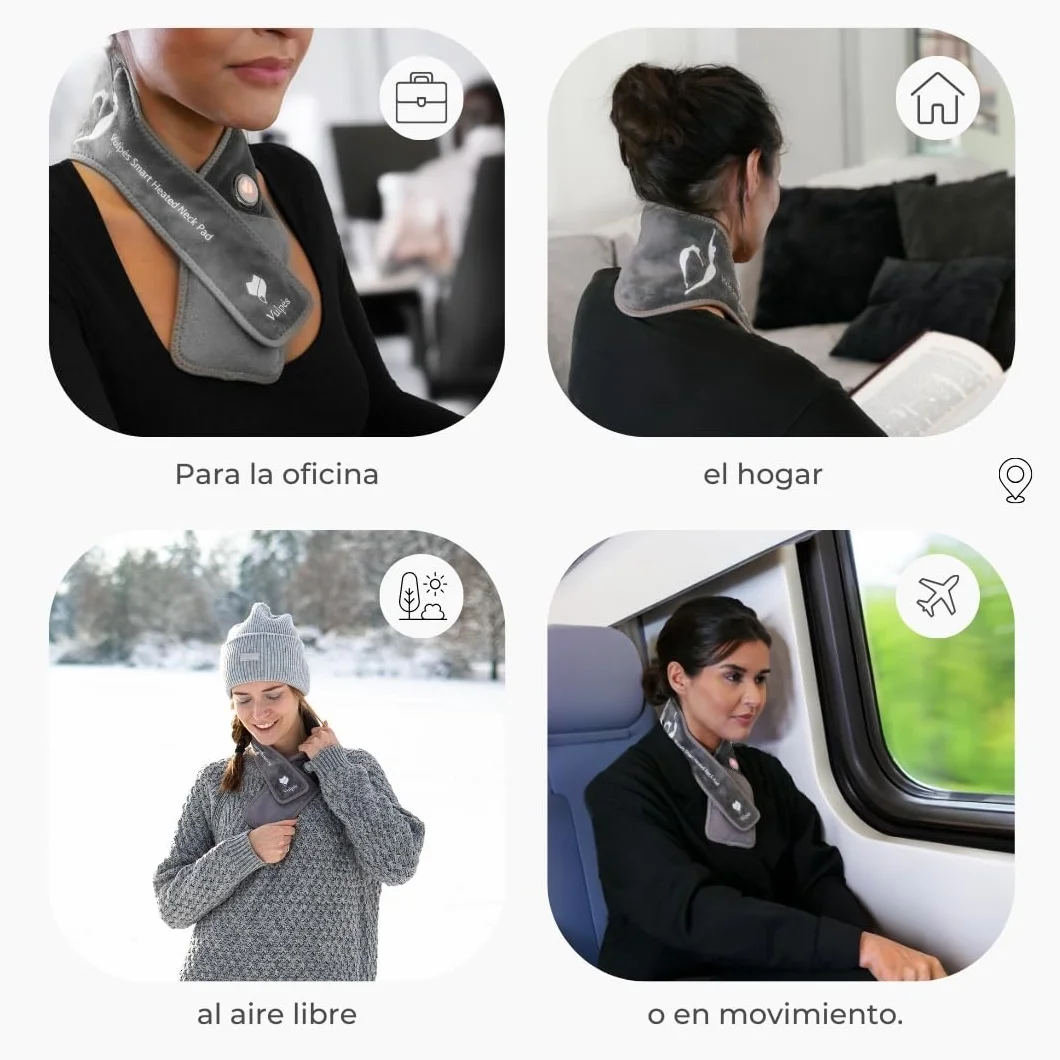 Vulpés NeckPad Pro Almohadilla Térmica Cervical Inalámbrica Calor Infrarrojo Profundo Control por App