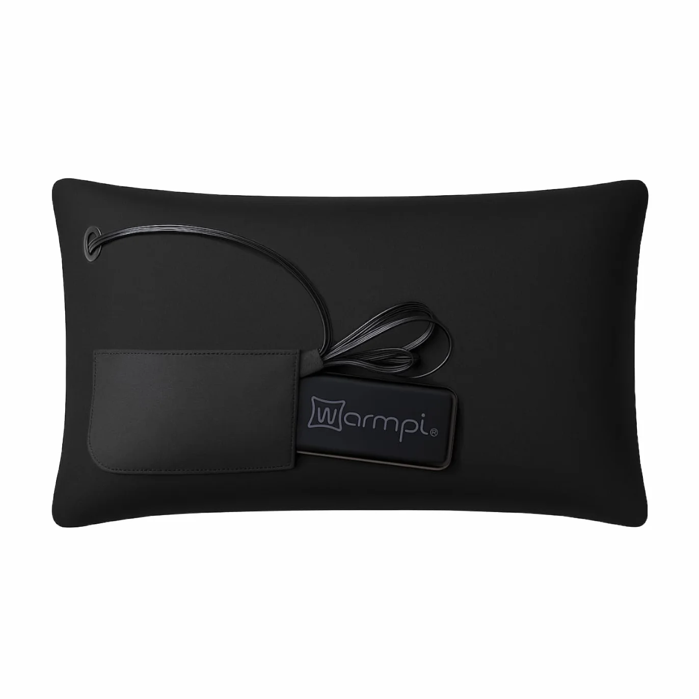 Almohadilla térmica infrarroja Powerbank 30×50 cm terciopelo inalámbrico con cable integrado verde oscuro