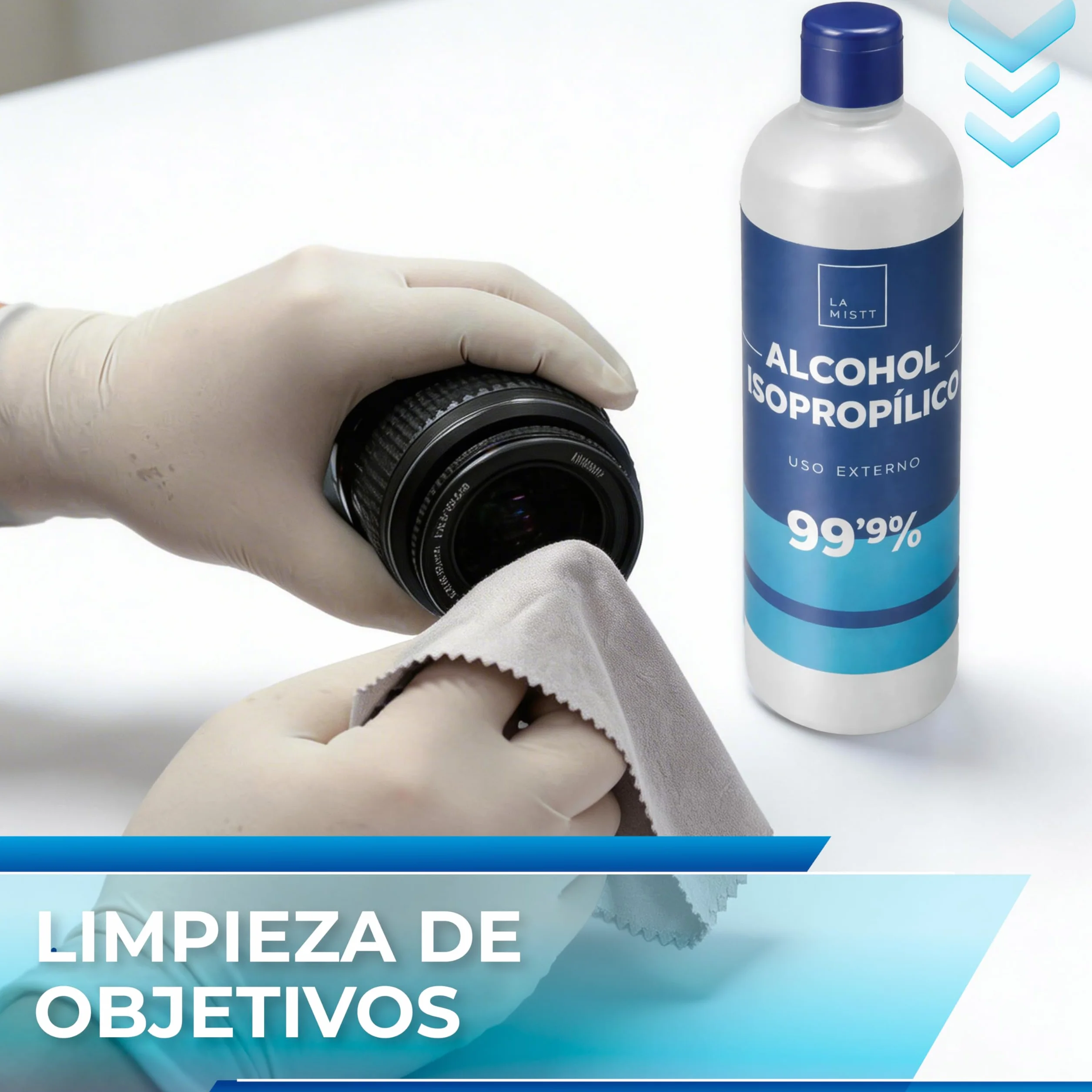 Alcohol Isopropílico 99,9% Puro 5L | Isopropanol | Limpieza de Componentes Electrónicos, Limpia Contactos, Objetivos, Superficies | Isopropyl Alcohol
