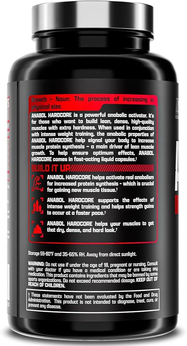 Nutrex Research Anabol Hardcore Complemento Alimenticio 60 Cápsulas