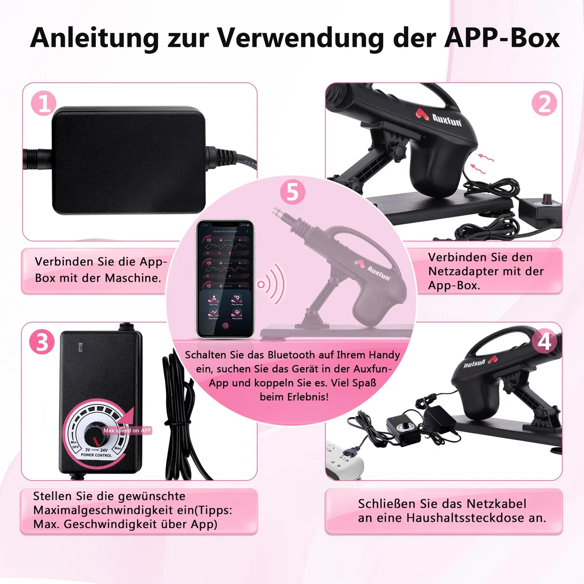 Máquina Sexual Automática con Dildos, maquina sexual con 7 accesorios, máquina sexual con función de empuje, Compatible con App, Juguete Erótico para Mujeres, Hombres y Parejas, sex toy con app