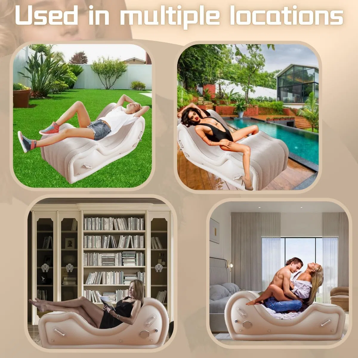Sofá de muebles sexuales con bomba de aire automática, silla de sofá sexual para posición de punto G AidBDSM juguetes sexuales cojines inflables para pareja posición sexual rampas multifuncionales