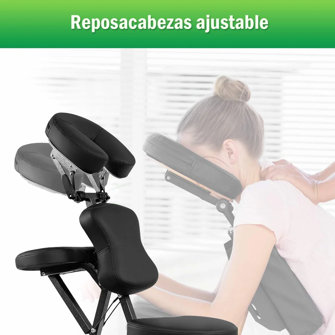 COSTWAY Silla de Masaje Plegable Altura Ajustable, Sillón de Tatuaje Portátil Negro