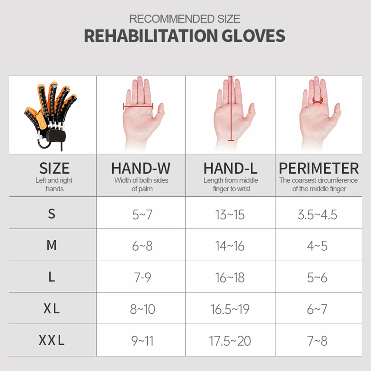 Guantes de rehabilitación robótica versión actualizada,hemiplejía y accidente cerebrovascular órtesis de Dedo,Equipo de Entrenamiento para aliviar calambres
