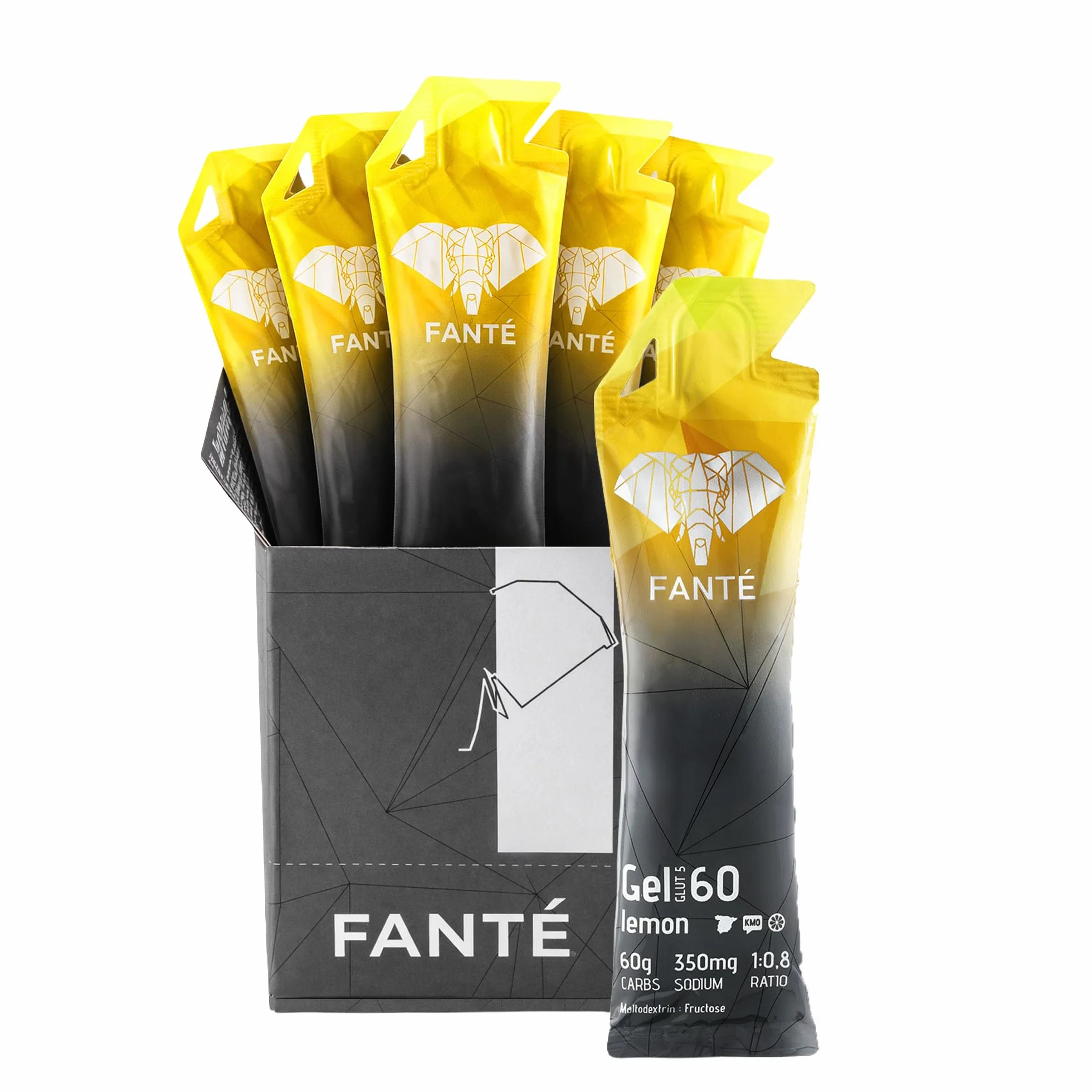 FANTÉ Gel Energético Sabor Limón 60 g para Running, Ciclismo y Deportes de Resistencia