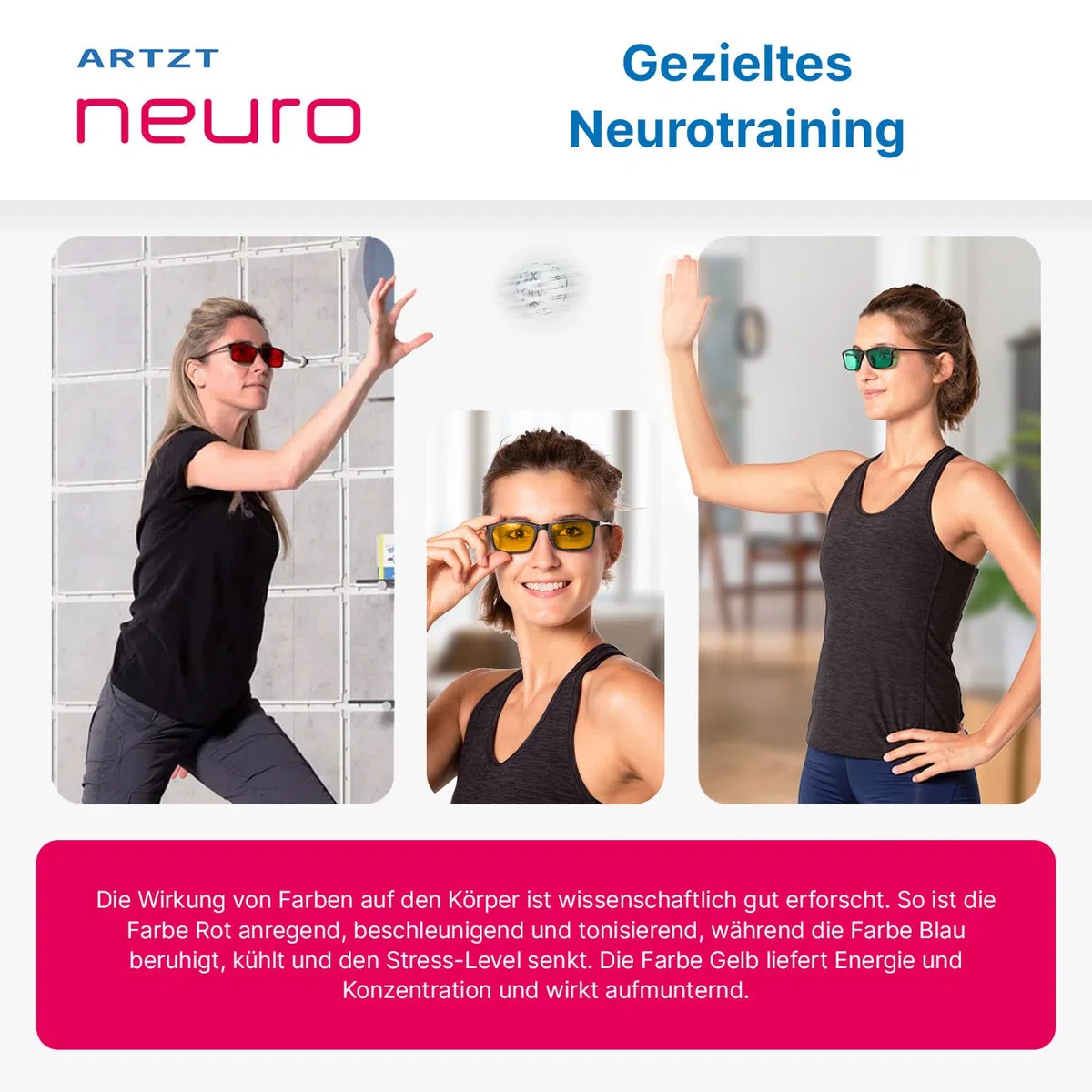 Juego de Gafas Para Terapia de Color - 6 Cómodas Gafas Para Cromoterapia y Terapia de Luz Neuroatlética - 100% Protección UV, Multicolor, Talla Única