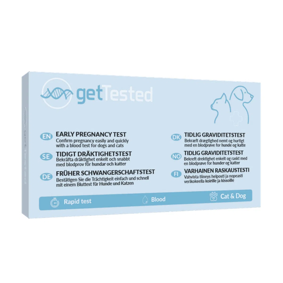 getTested Prueba temprana de pregnancy para perros y gatos