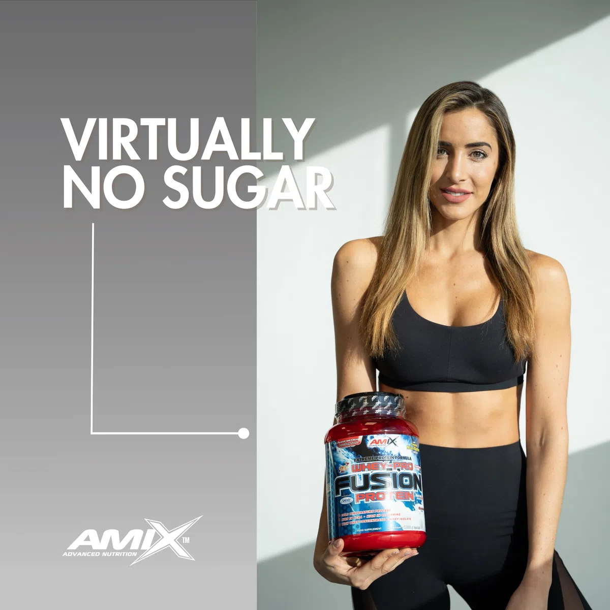 AMIX - Proteína Whey - Pure Fusion - 2,3 Kg - Concentrado de Suero Ultra Filtrado - Proteína Isolada con Splenda - Contiene L-glutamina - Proteínas para Aumentar Masa Muscular - Sabor Chocolate