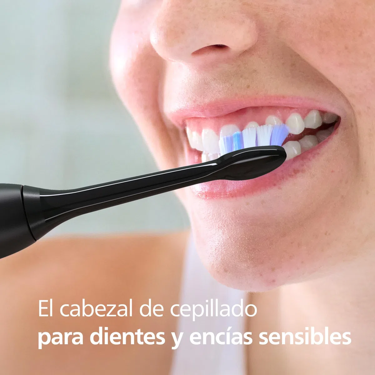 Philips Sonicare S2 Sensitive, pack de 6 cabezales para cepillo eléctrico, negro, HX6056/88