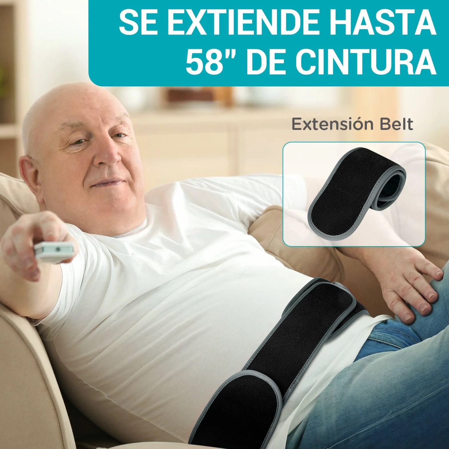 Comfytemp Almohadilla Eléctrica Lumbar Inalámbrica con 3 Modos de Calefacción y Masaje, Faja Térmica para Zona Lumbar y Abdominal